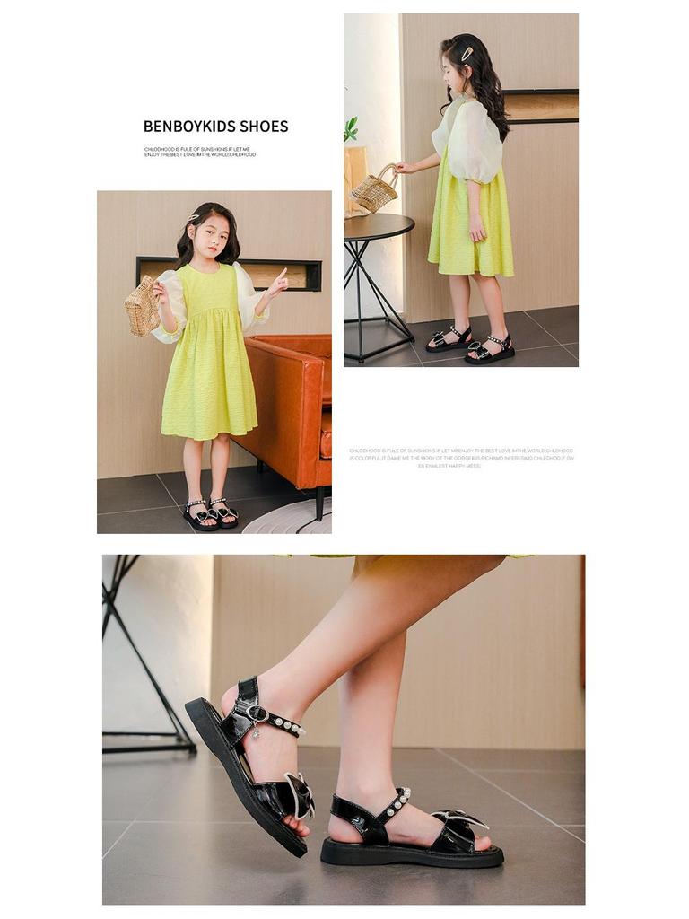 2025 Summer Soft Sole Korean Style Princess Sandals for Girls