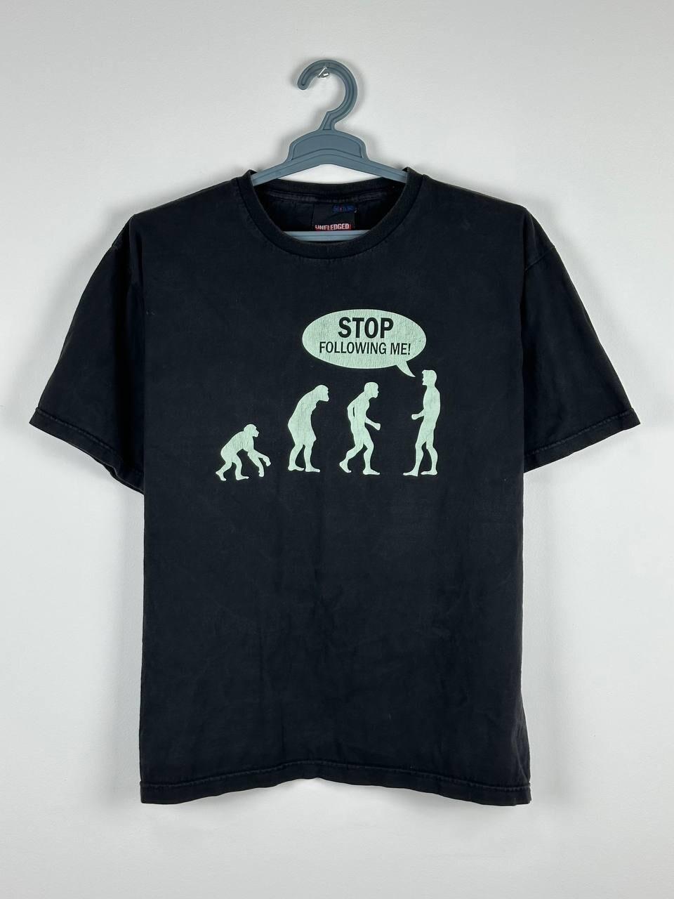 Vintage Unfledged Stop Following Me Faded T Shirt Size L Unisex T-Shirt S