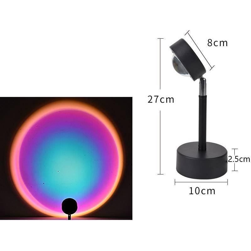 Rotation Degree 180 Projection Lamp Light Visual Mood Rainbow Sun Light Sunset