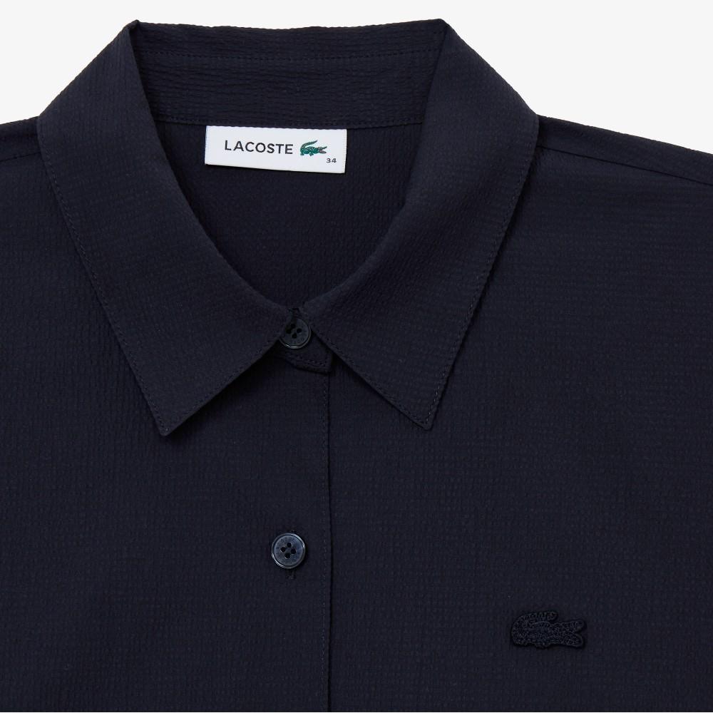 Lacoste Women's Belted Short-Sleeve Shirt Dress EF306E-56GHDE