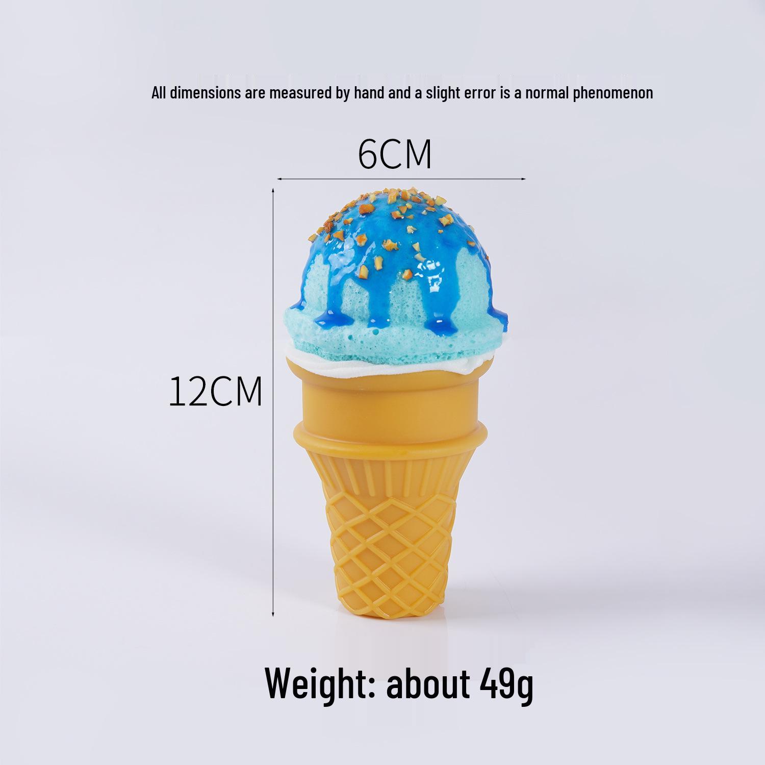 PU Fake Ice Cream Cone Toy - Creative Squeeze Simulation Model