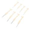 8Pcs Crochet Hook ABS Fish Tail Handle Aluminum Hook 2.5mm to 6.0mm Ergonomic Handle Crochet Hook Se