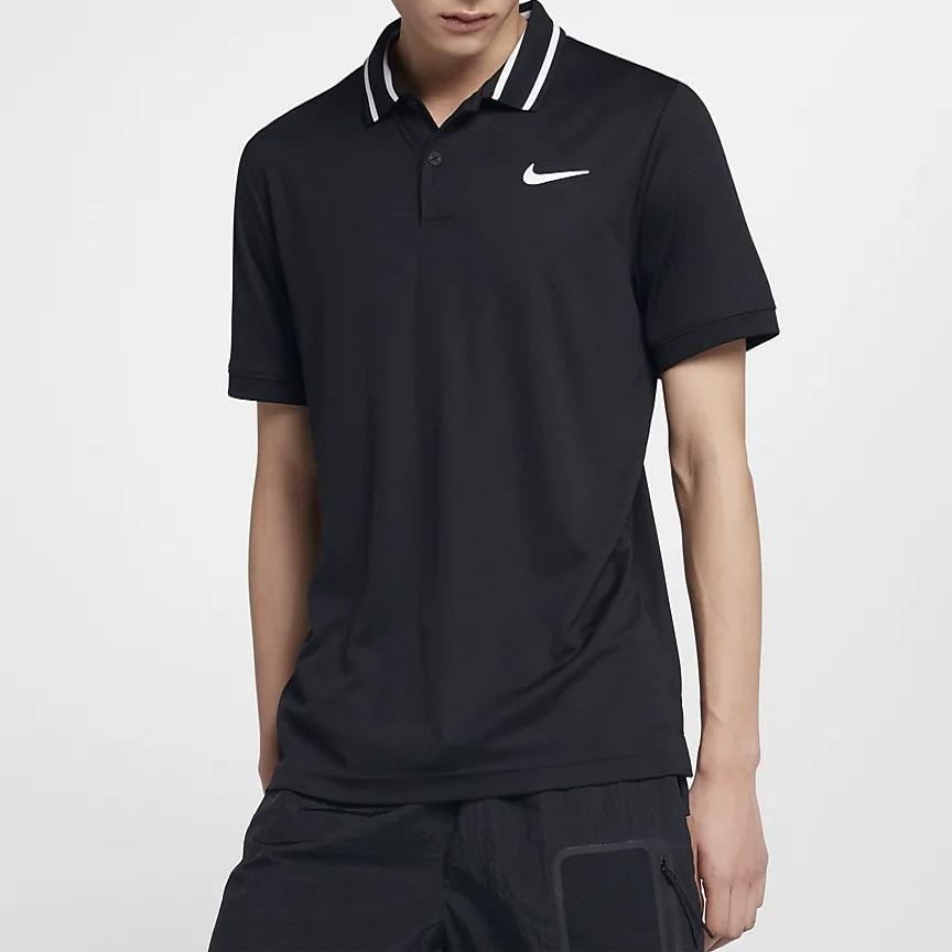 Nike Pánské tenisové polo tričko Court Dri-FIT s krátkým rukávem Černé BV1195-010