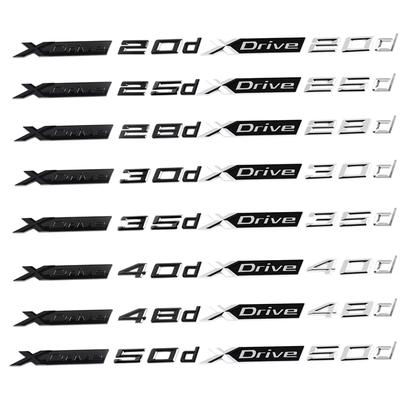 3D Car Fender Trunk Badge Sticker For BMW Xdrive20i 25i 28i 30i 35i 40i 45i 50i 55i 18d 20d 30d 35d 40d 45d 50d Emblem Logo Yw2