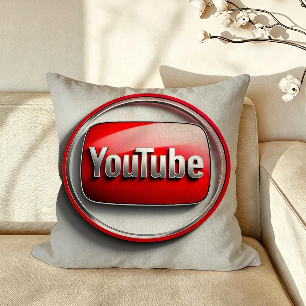 Platform YYouTube Cushion Cover Pillow Case Antidustmite Pillowcase Silky Short Plush Sofa Cushion Cover hot