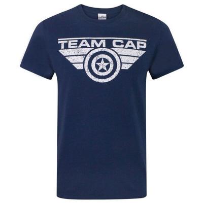Resmi Erkek Kaptan Amerika İç Savaşı Takım Şapkası Eskitmeli Tişört