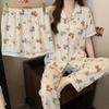Cloud Cotton Cartoon Pony Pajamas: Women's 2026 Summer Three-Piece Set, Short Sleeve, Fun & Cute Homewear