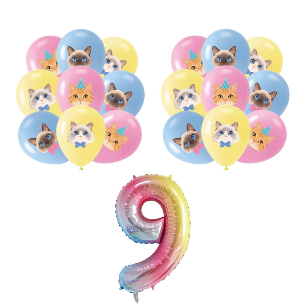 Pet Cat Theme Birthday Party Favors Plates Cup Napkin Banner Cake Topper For Kids Gift Baby Shower Photo Props Party Supplies