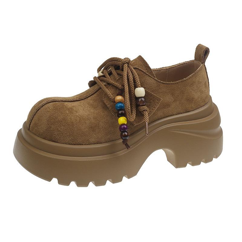 Retro Thick-soled Muffin Increases the Height of Big-headed Children's Summer Outer Wear All-inclusive Autumn New Single Shoes