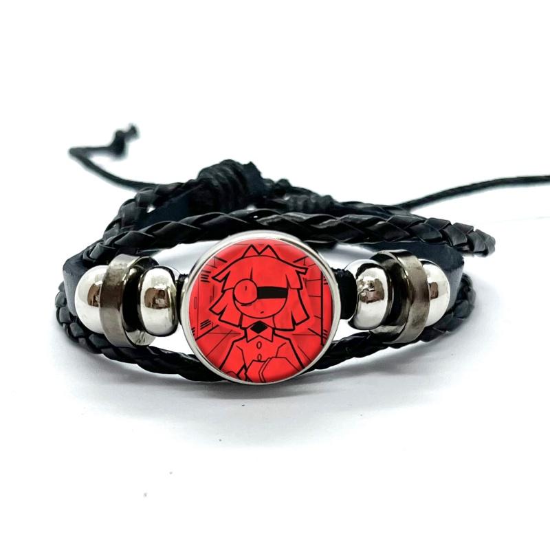 Carini FPE Cartone Animato Gioco Braccialetti in Pelle Claire Engel Braccialetti Intrecciati Multistrato Bangles Gioielli Fatti a Mano Regali