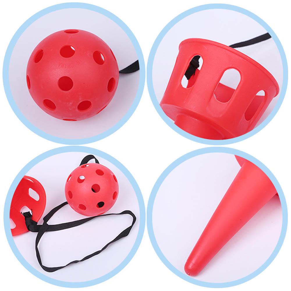 Throw Catch Ball Game Toy 16.5cm Skill Development Interactive Ball Game Set for Travel Outdoor Purple