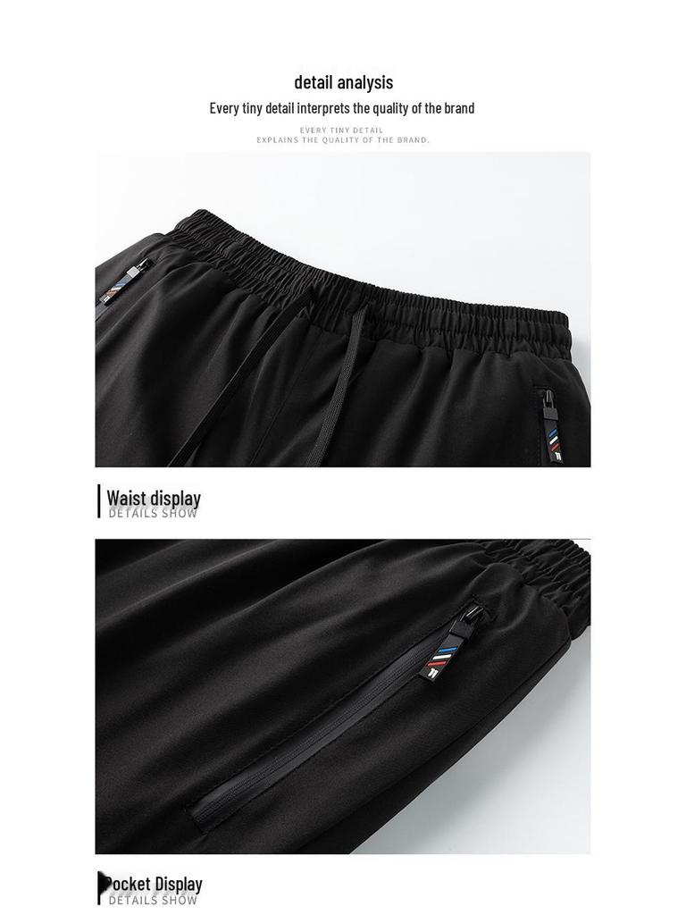 Men's Plus Size Fleece-Lined Lambswool Pants - Warm, Waterproof, Windproof, Loose-Fit Sweatpants