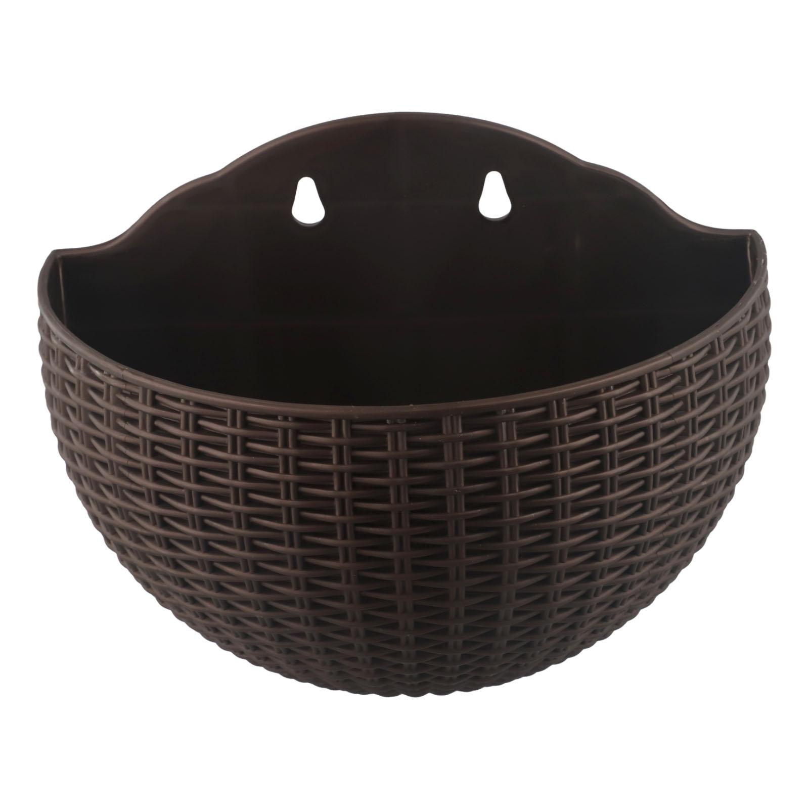 Dekoracja Zewnętrzna Ogród Doniczka Dekoracja Plastikowy Kosz Wiszący Doniczka Coffee color