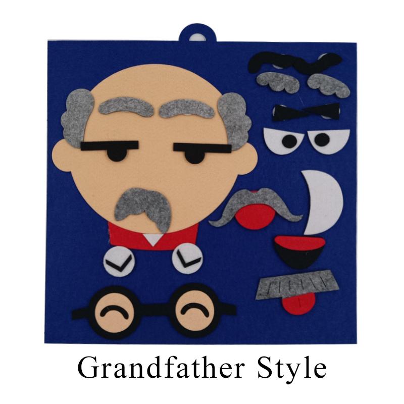 1Set 30CM Family Members Style Emotion Changing Felt Facial Expression Interaction Game Props Birthday Gifts Party Souvenir ZYF