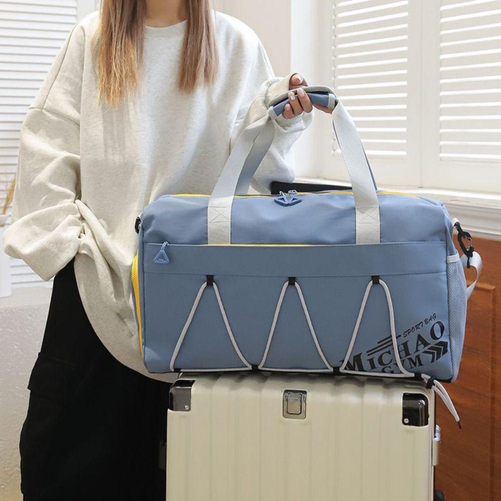 Large Capacity Duffle Travel Handbag Dry Wet Separation with Shoe Compartment Gym Sports Bag Durable Waterproof