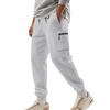 Mens Cargo Sweatpants Elastic Waist Pants With Pockets Baggy Drawstring Jogger Pants