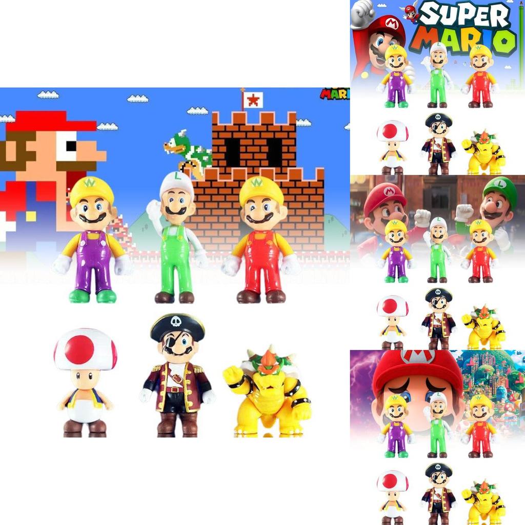 Super Mario 7th Edition Mario Office Figurine Pvc Cartoon Anime Collectible Model