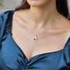 Genuine Black Onyx Necklace Sterling Silver Handmade Necklace for Women Healing Crystal Necklace Black Stone Necklace Bridesmaid Gifts