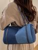 Damen Patchwork Colorblock Denim Crossbody Tasche 2026