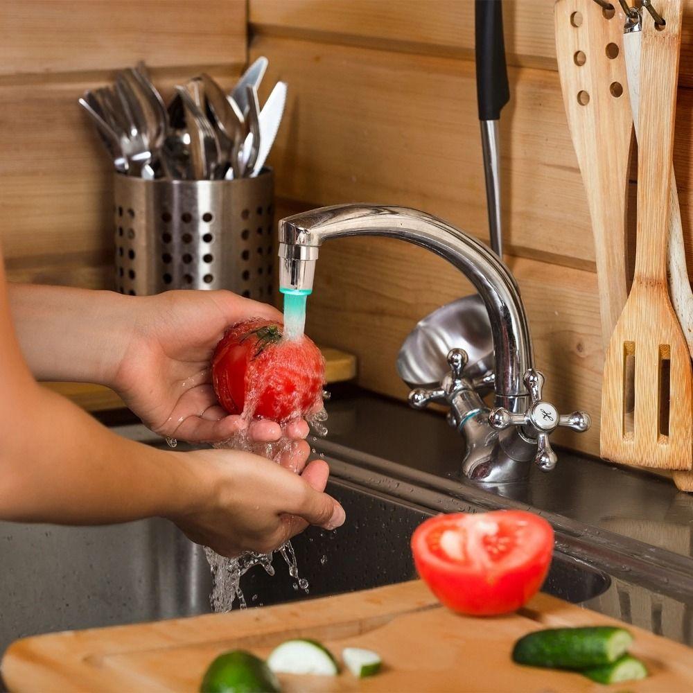 1/3/7 Colors Temperature Control Faucet Color Changing Temperature Sensor Shower Tap Tap Sink