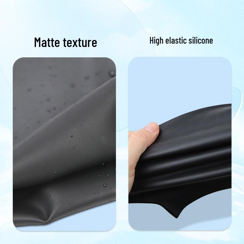 Силиконовая шапочка для плавания с твердым покрытием, 55 г, однотонная, водонепроницаемая, для защиты длинных волос, для профессионального дайвинга.