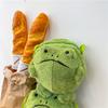 Mini Borsa a Tracolla a Forma di Rana Cartone Animato Peluche Con Chiusura a Zip Per Uso Quotidiano