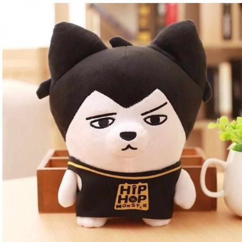 Iconic Boys Bangtan Plush Toy Figure Black Color Soft Material Home Doll Office