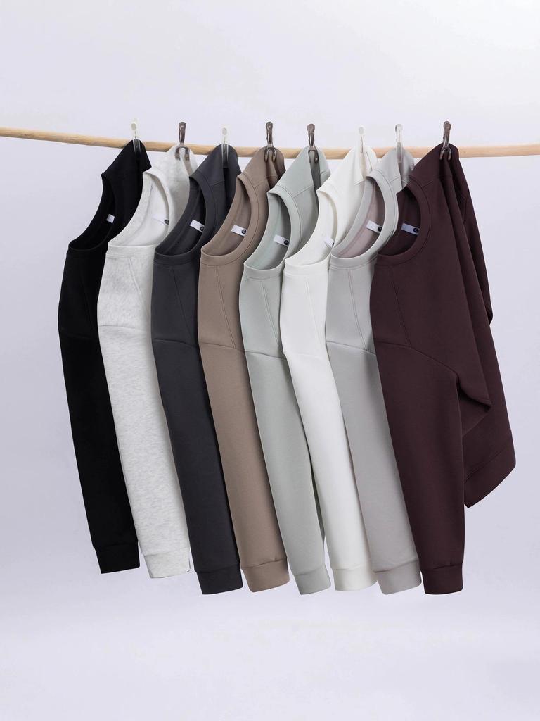 Men's Raglan Hoodie: Casual Round Neck, Long Sleeve, Plus Velvet, Thickened Base Layer for Spring, Autumn, and Winter.