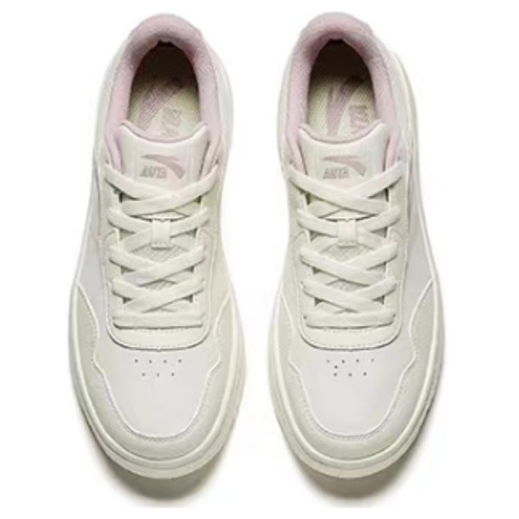 Anta Light Course Slip Resistant Low top Skateboard Shoes Women's White Pink 922428010-3