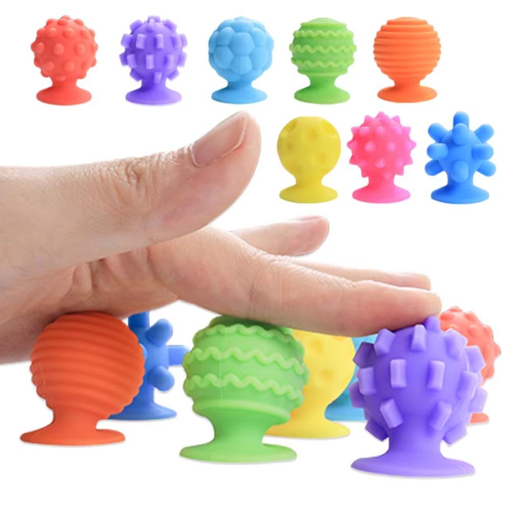 Relaxing Soft Worry Stone Fidget Toy Textured Silicone Suction Cup Toy  Christmas Gift