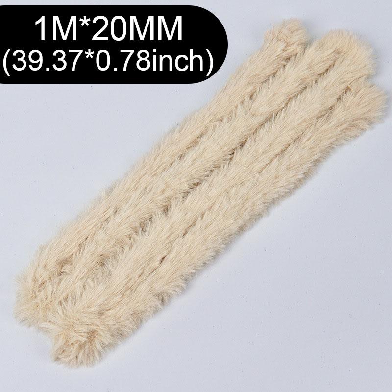 1m 20mm Plush Stuffed Rabbit Plush Iron Wire Strip Stick Furry Hand Craft Diy Miniature Animals Pets Fluffy Toys Twisting Sticks