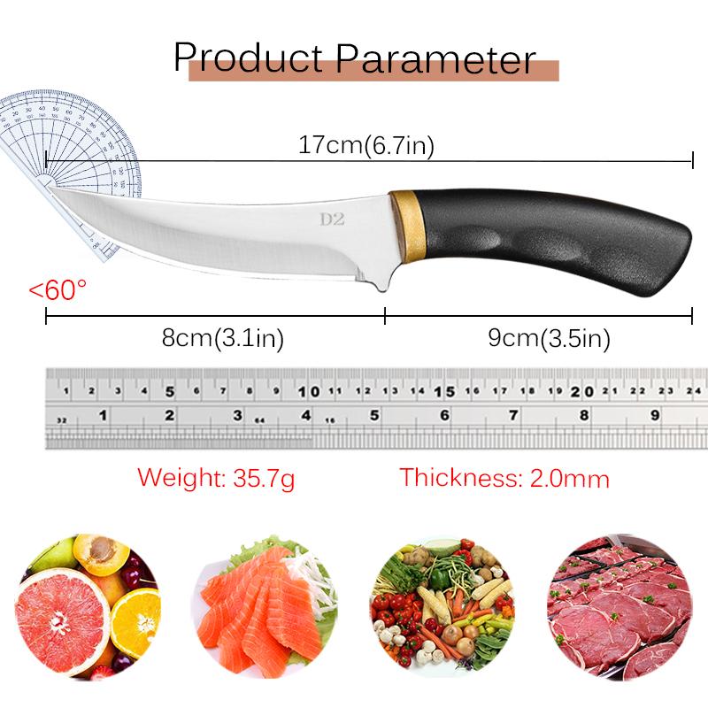 1pc Fruit Knife Household Portable Small Knife BBQ Cleaver Multifunctional Peeler Sharp Kitchen Knives Slicer