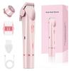 Women's Waterproof Electric Razor: Double-Head Shaver for Dry & Wet Use, Full Body Hair Removal