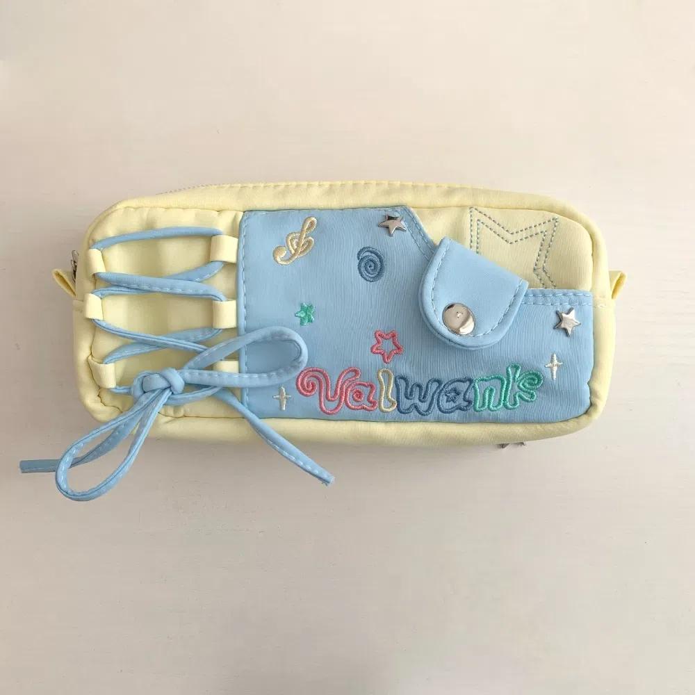 Pencil Case Large Ins Pen Bag Desktop Storage Cartoon Pencil Bag Korean Stationery Bag  School