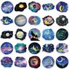 10/50pcs Beautiful Moon Planet Stickers Moonlight Starry Sky Galaxy Graffiti Stickers for DIY Luggage Laptop Skateboard Motorcycle Bicycle Sticker