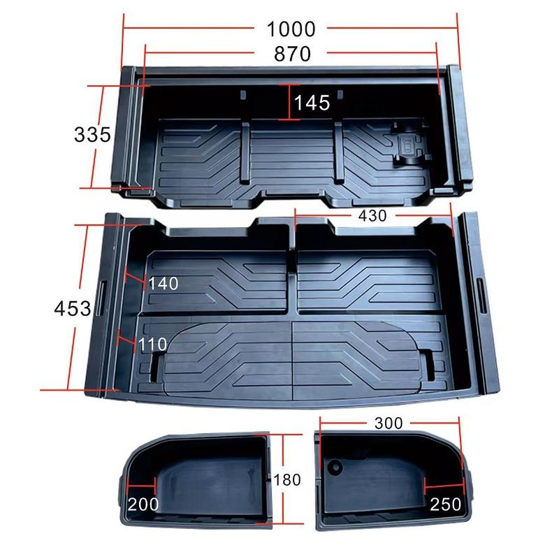 For Volkswagen ID4 Organization Storage Magic Box Maximize Storage Space Trunk Organization Storage Box Accessories