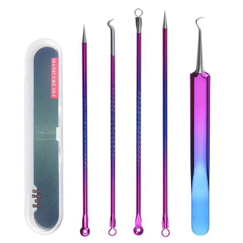 Stainless Steel Acne Needle Set: Blackhead Remover Tweezers & Squeezing Tools for Beauty Salon