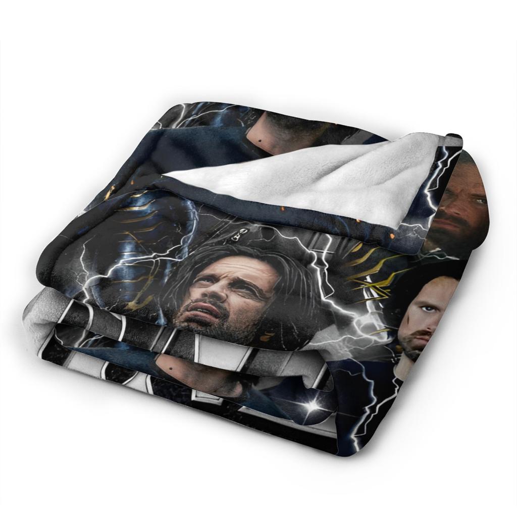 Thunderbolts Bucky Barnes Poster Decke Flanell Winter Soldier Warme Überwurfdecken Flugzeug Reise Zuhause Sofa Plüsch Dünne Steppdecke