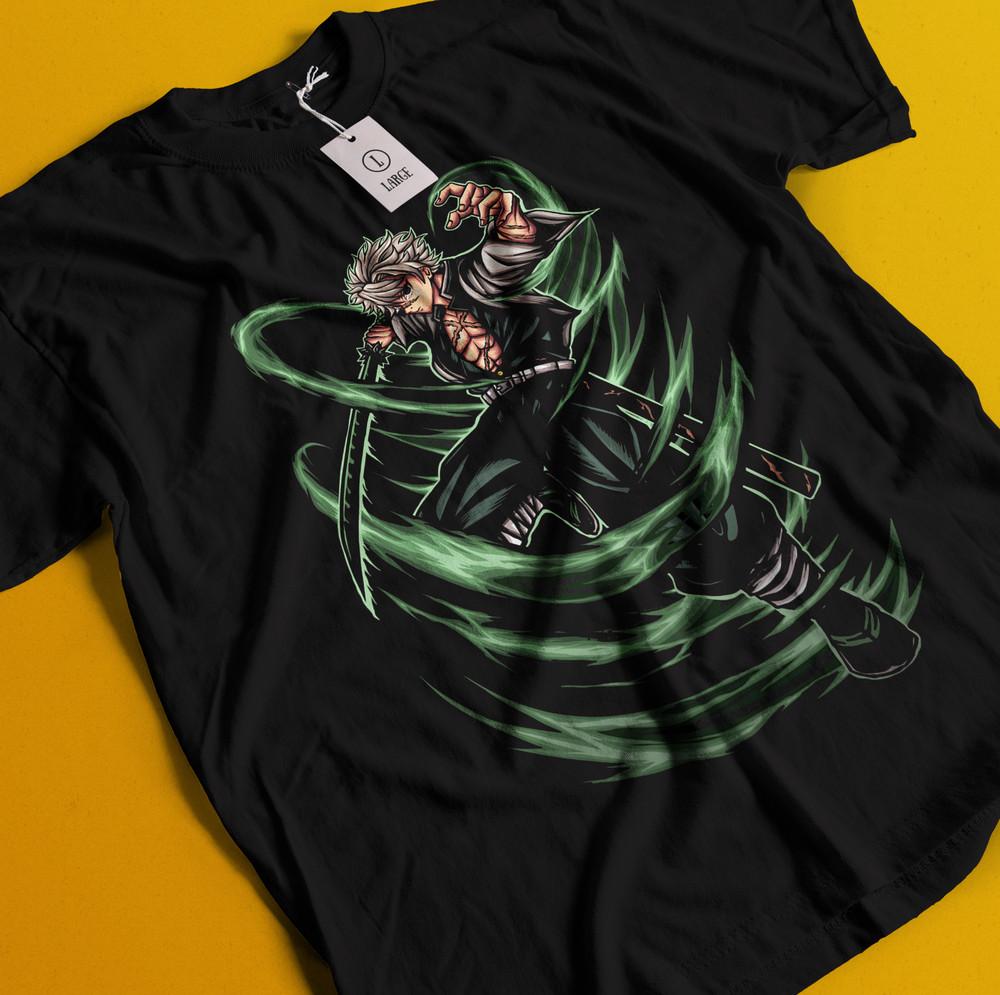 

Demon Slayer Shirt Sanemi Shinazugawa Tshirt Tanjiro T-Shirt Muzan Doma Wind Tee 4XL