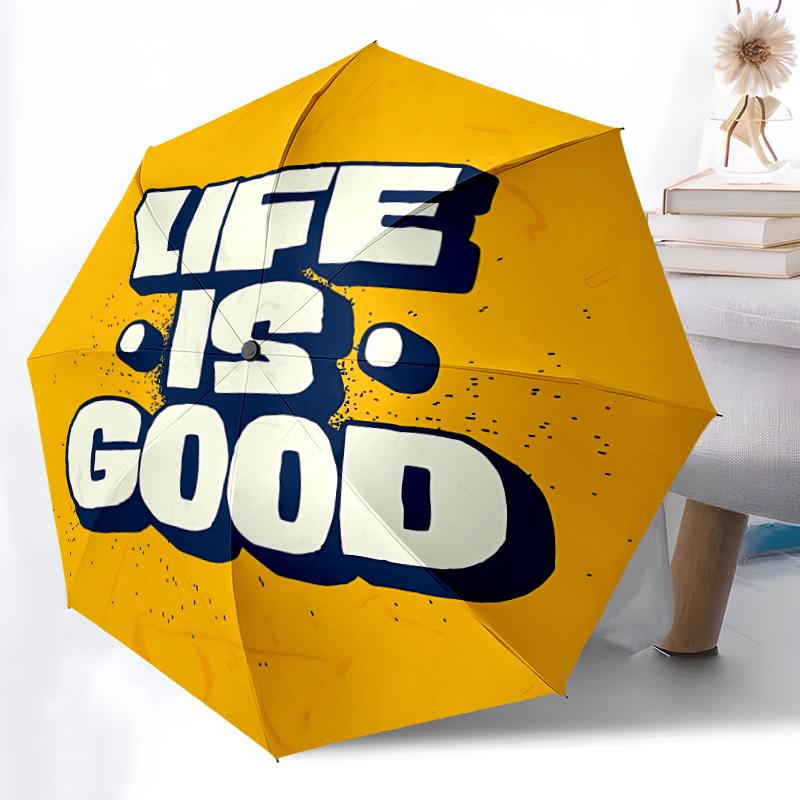 

1pc Life, Good Automatic Folding Umbrella - 8-Rib Automatic Open/Close, Large Canopy Birthday Festival Gift yy251217108