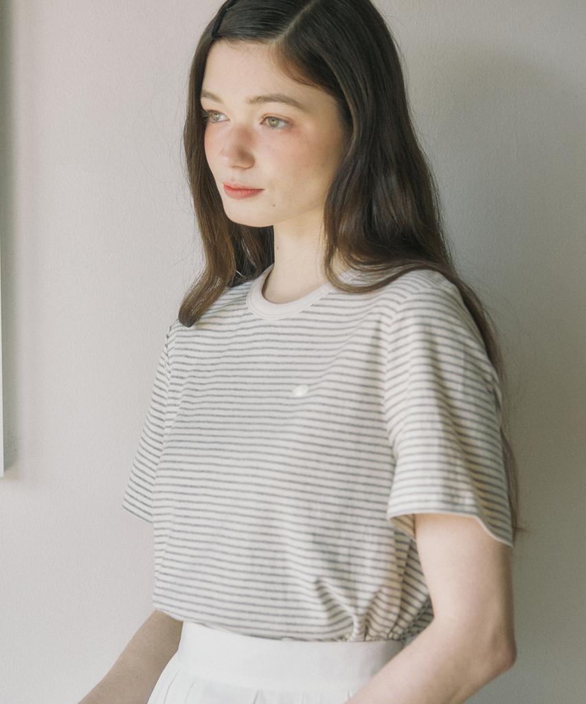 OURHOPE Hope Stripe T-Shirt - Gray