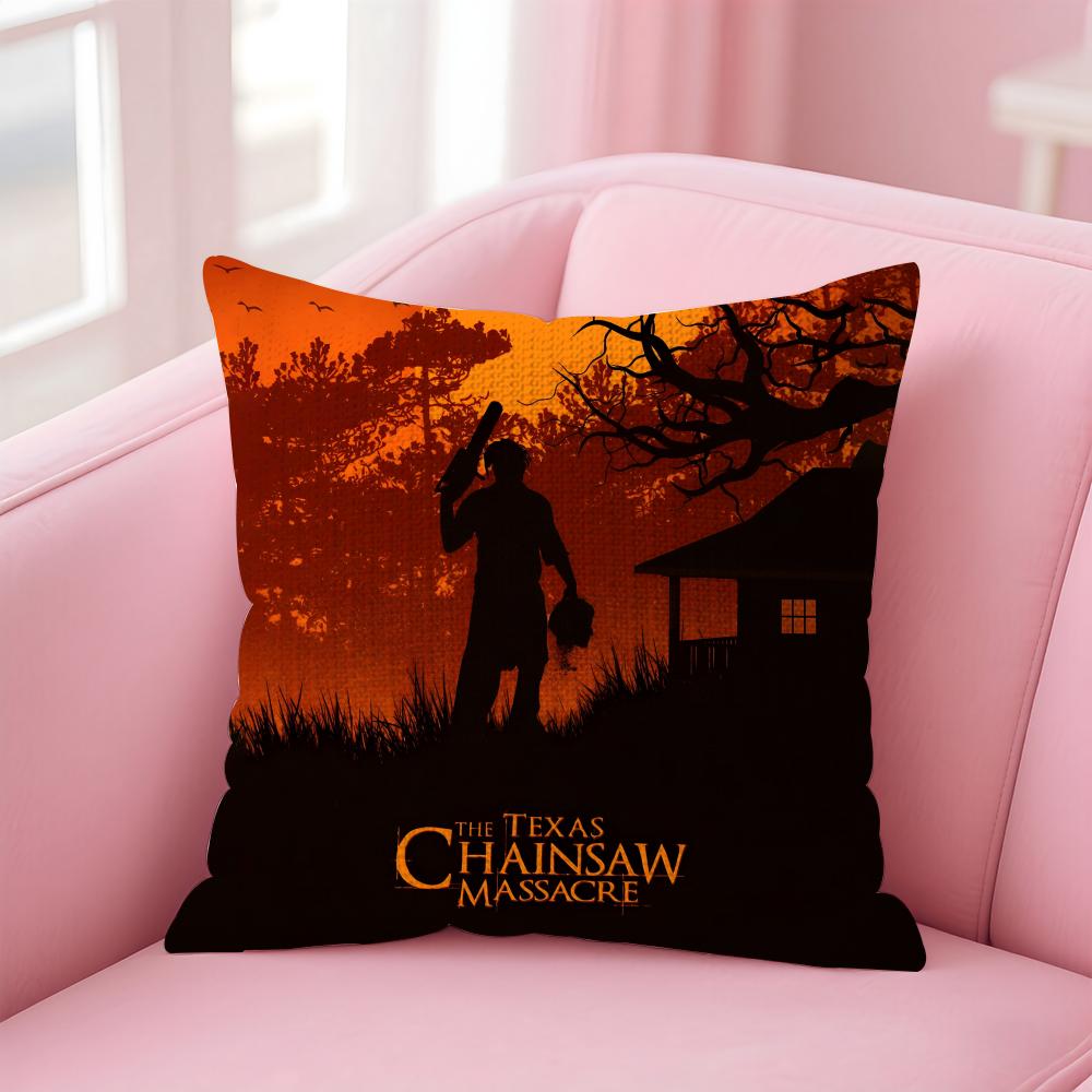 

SSaw MassacreE Movie Cushion Cover Natural Linen Pillow Case DoubleSided Print Decorative Sofa Pillowcase Home Decor Gift 30x30cm