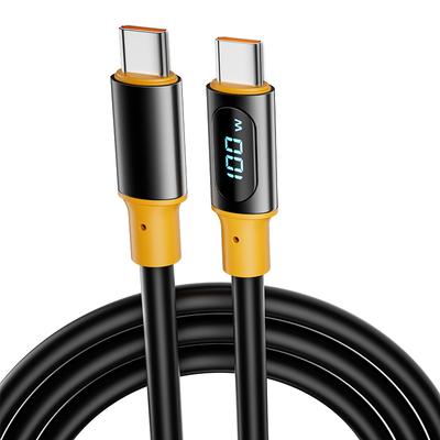 100W 5A Super Fast Charging Type-C LED Real-Time Digital Display 2M Data Cable for Mobile Phones & Computers