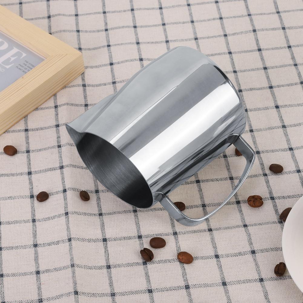 400ml Stainless Steel Foamer Cappuccino Milk Jug Milk Frothing Jug Latte Art for Home Coffee