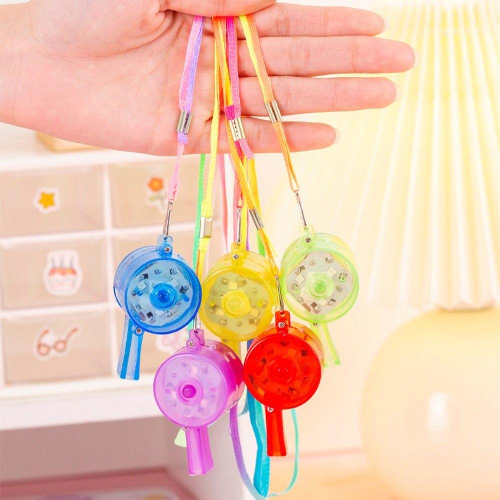 5 BUC cu Șnur Fluier cu Lumină LED Fluier din Plastic Intermitent Fluier de Petrecere Creativ