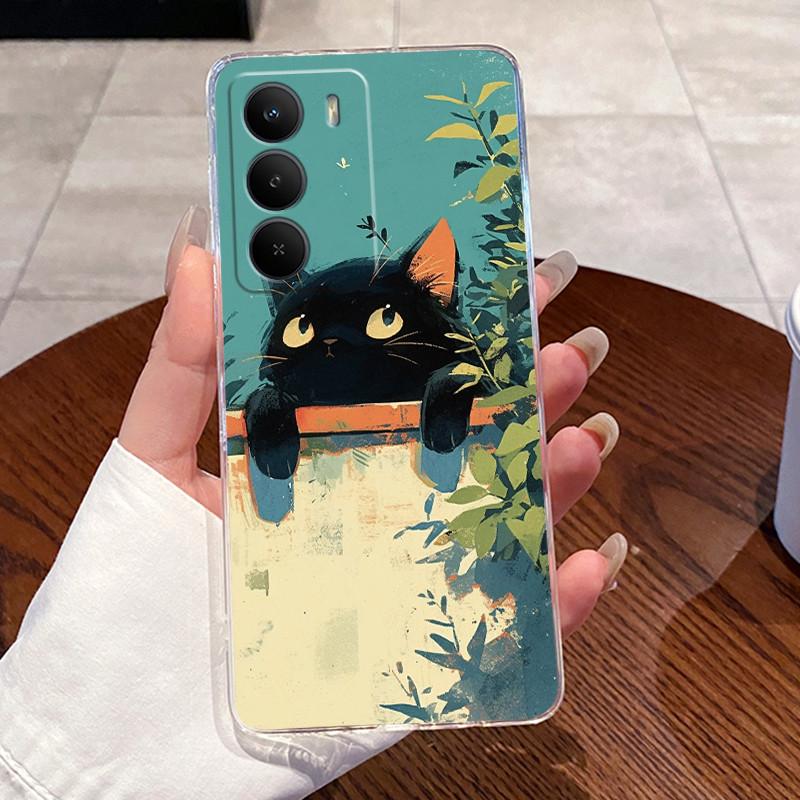 

TPU Transparent Case For Realme P3 Lite Protective Cover Lovely Cute Cat Astronaut Cartoon Soft Silicon Bumper Coque Fundas Etui realme P3 Lite