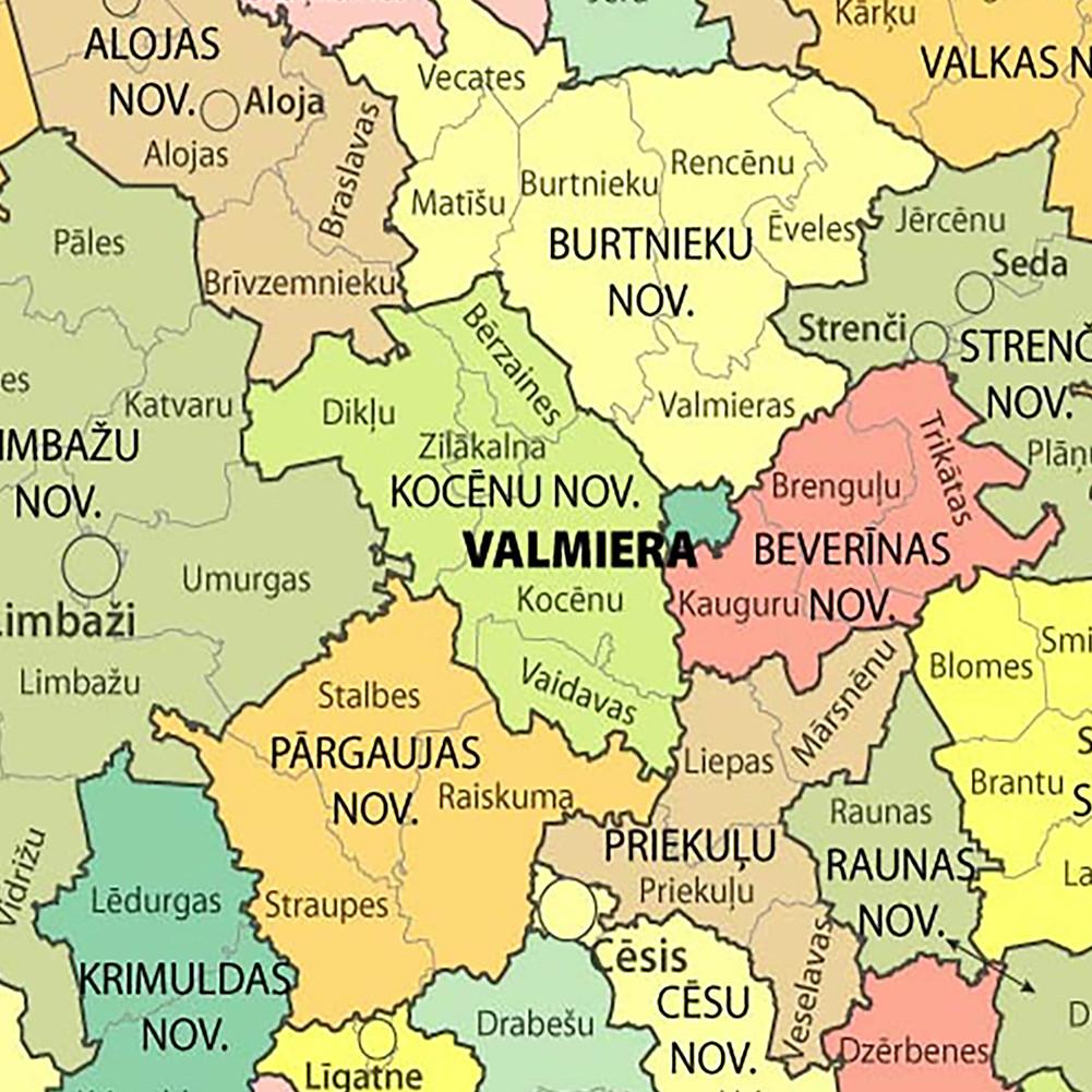 Latvia-Latvia Map-Administrative Map Decorative Picture for Travel,Educational Tool,Photo Shoot Background