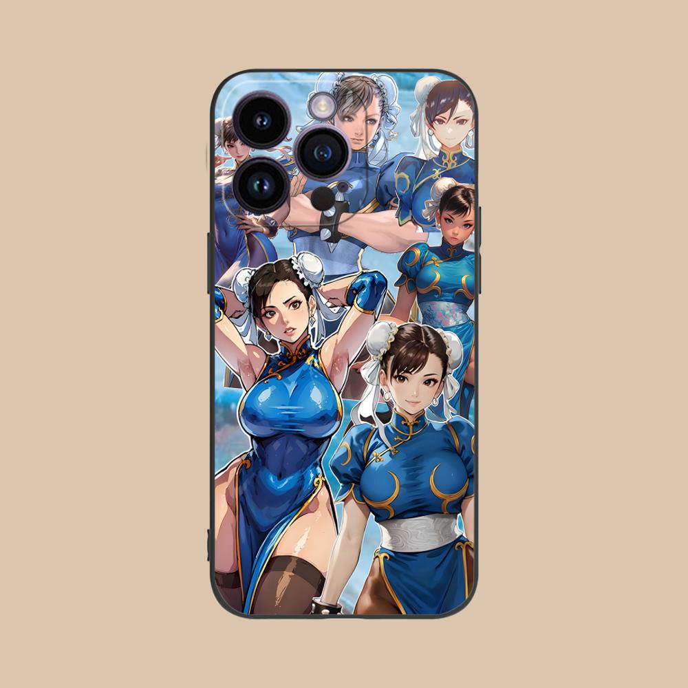 Street Fighter Chunli Phone Case for iPhone 17 16 15 14 13 12 11 X XR XS 8 7 Air Pro Max Plus Mini Colorful Cover Luxury Pretty