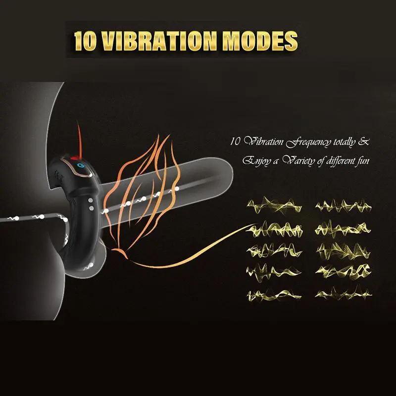 Penis Ring with Heating Semen Cock Ring Penis Enlargement Delayed Ejaculation Vibrating Sex Toys Vibrator for Men Couple Ring