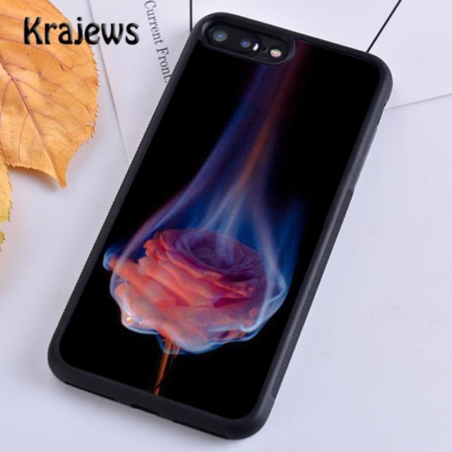 Krajews Burning Love Rose Soft Phone Case Cover For iPhone 14 5 SE 6s 7 8 Plus XR XS 11 12 13 Pro Max Samsung S21 S22ultra Plus
